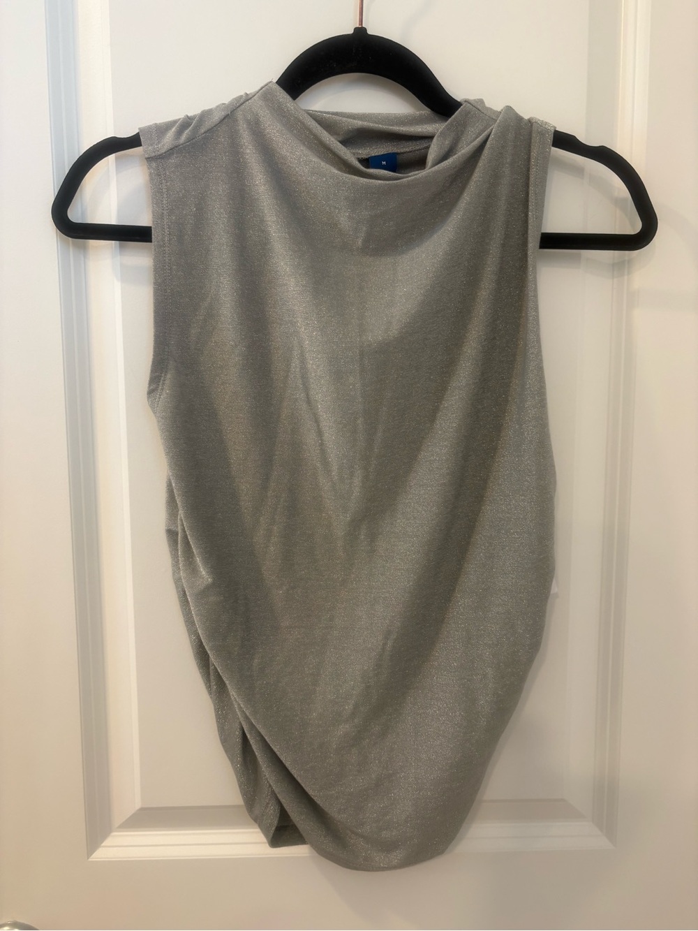 Old Navy Silver Sleeveless Drape Camisole